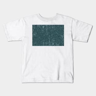 Blue Pattern Wood Kids T-Shirt